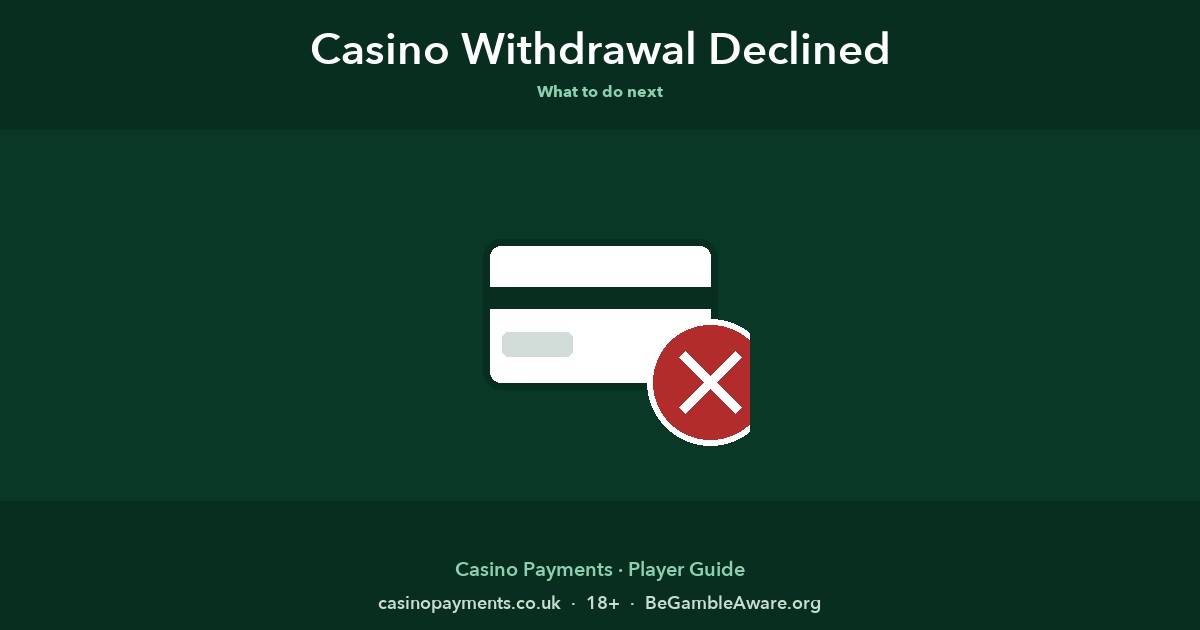 Casino Withdrawal Declined — What to Do Next