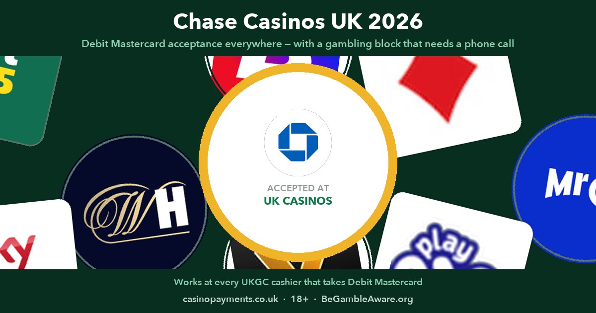 Chase Casinos UK (2026): Deposits, the Block & Cashback