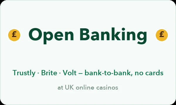 Open banking casinos UK — Trustly, Brite and Volt instant bank transfers