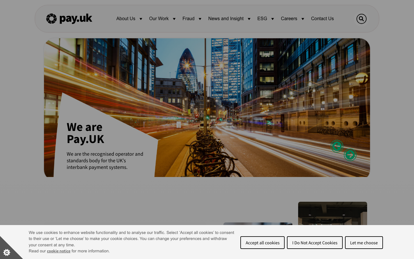 Screenshot of wearepay.uk, operator of UK Faster Payments and Bacs
