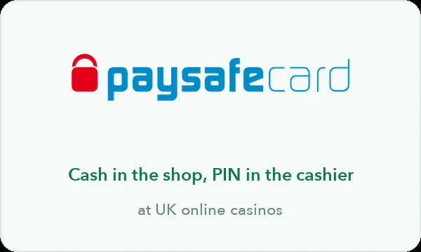 paysafecard casinos UK — prepaid voucher deposits with a 16-digit PIN