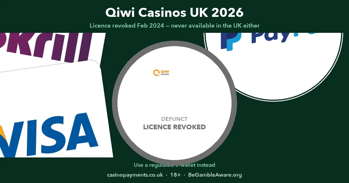 Qiwi casinos UK 2026 — the defunct Russian wallet shut down over illegal gambling payments, with licensed e-wallets as the real alternative